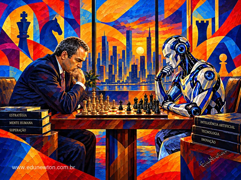 El tablero acerca el razonamiento humano y la inform&aacute;tica, transformando la partida en una imagen sobre la inteligencia.