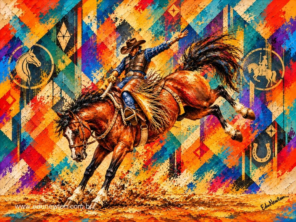 El caballo salta mientras el jinete intenta acompa&ntilde;ar su movimiento.